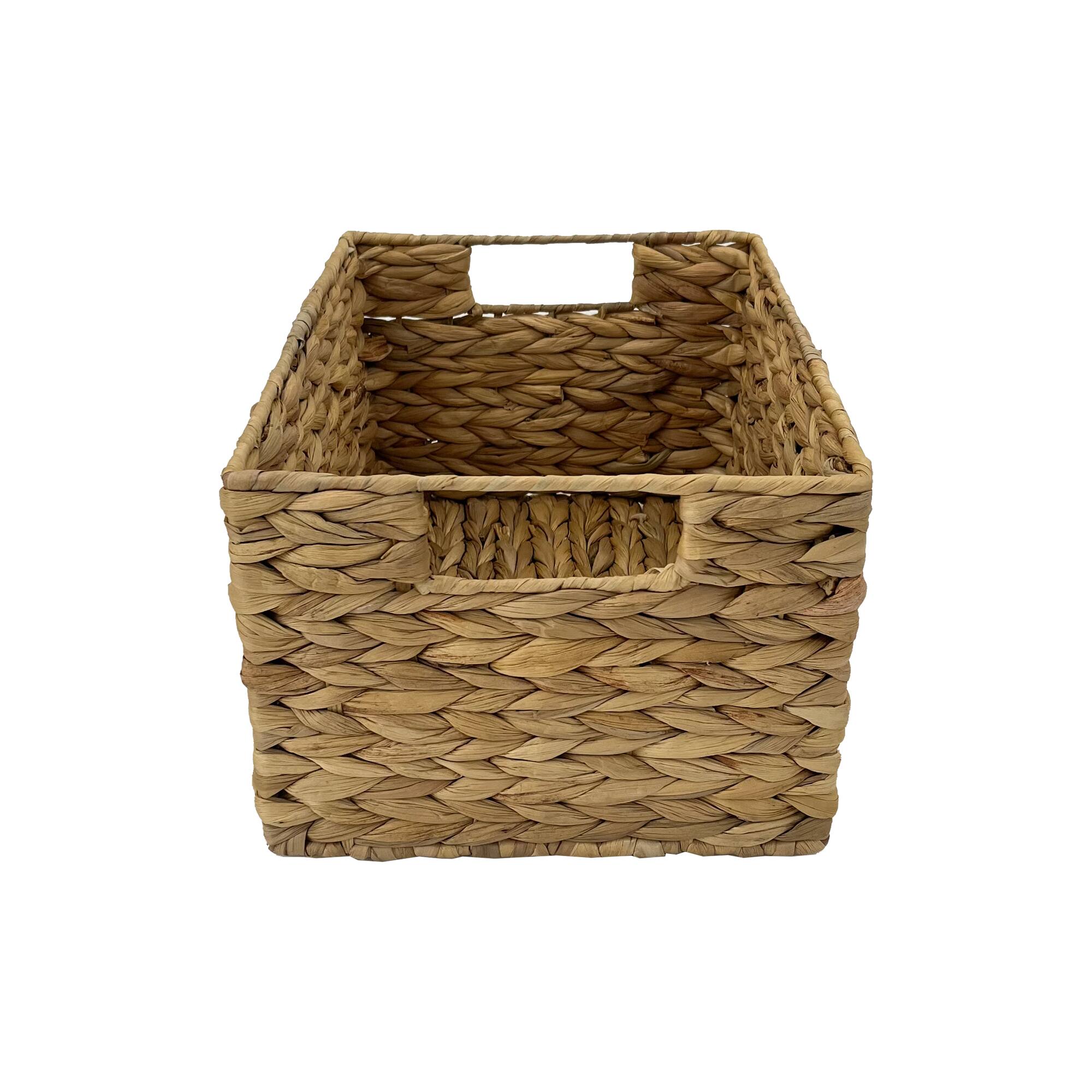 8 Pack: Medium Natural Woven Water Hyacinth Rectangle Basket by Ashland®